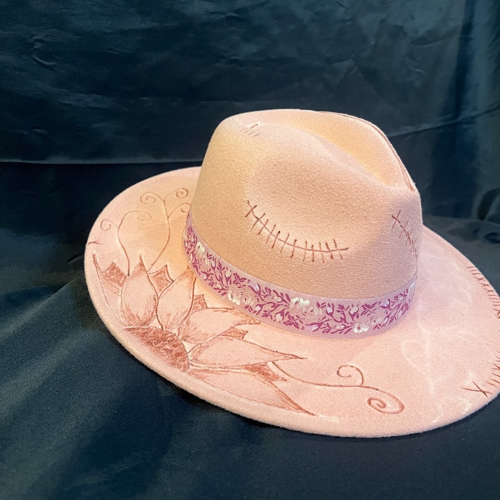 western themed pink custom hat